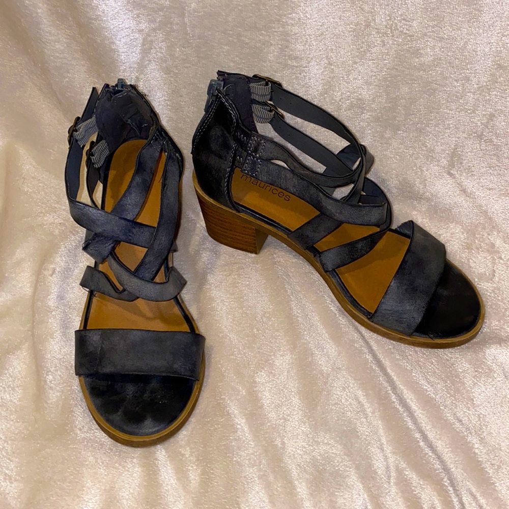 Dark gray/blue sandals